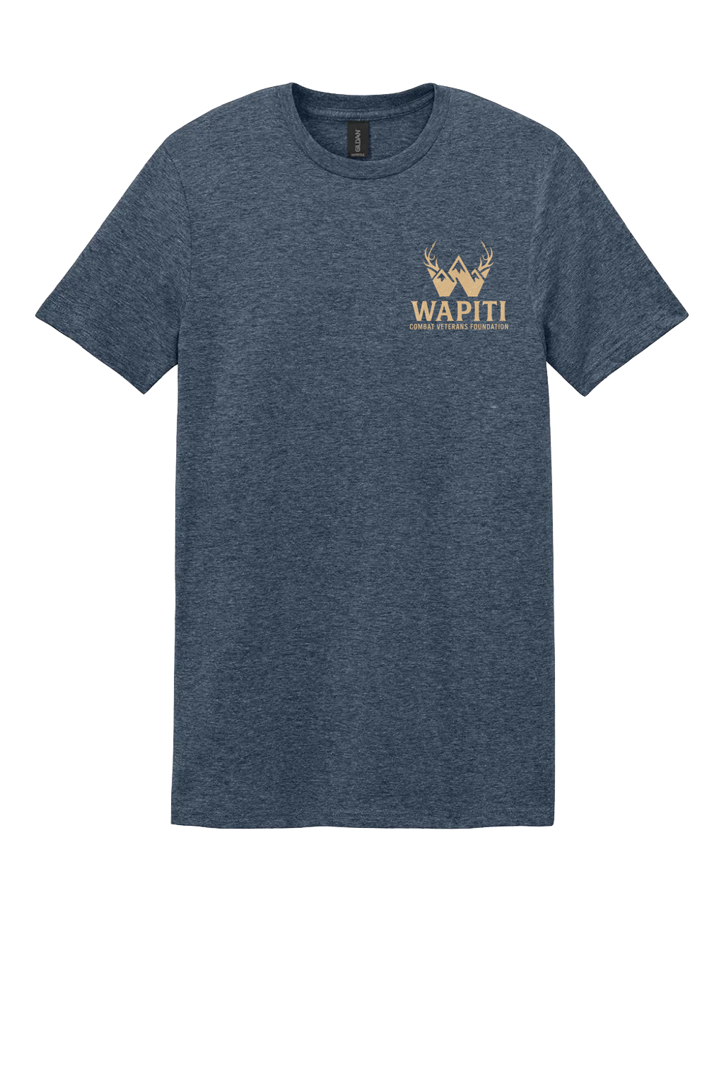Heather navy Wapiti T-shirt front