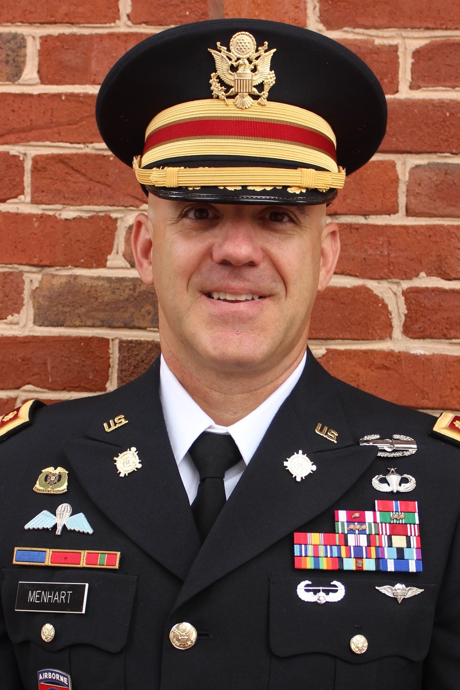 Dustin Menhart in military dress uniform