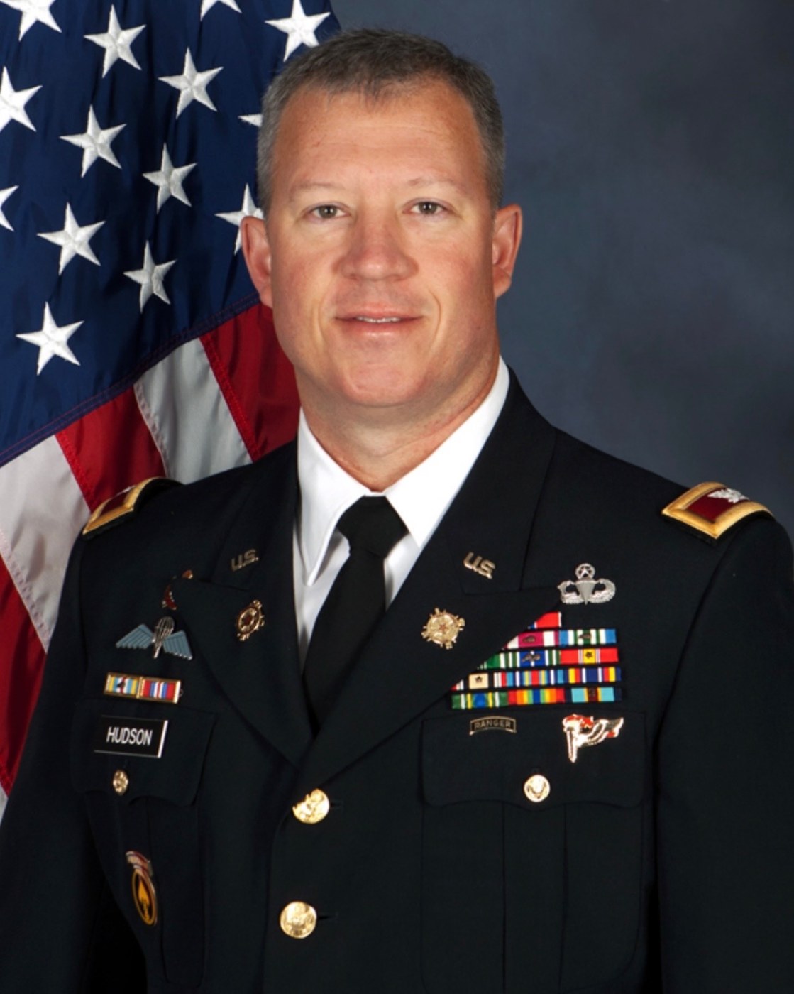 Lee Hudson in military dress uniform